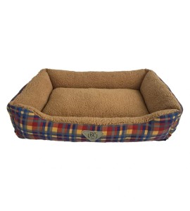 Cama Retangular Xandrez Bichinho Chic Marrom